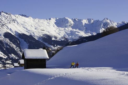 Skihütte im Berg