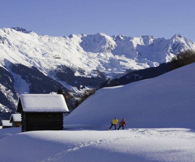 Skihütte im Berg