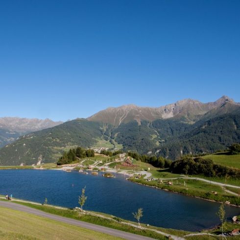 Bergsee mit Wiese