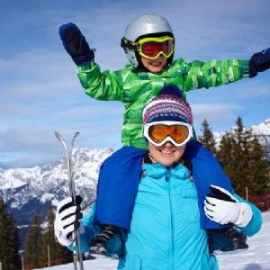 Skifahren mit den Kindern